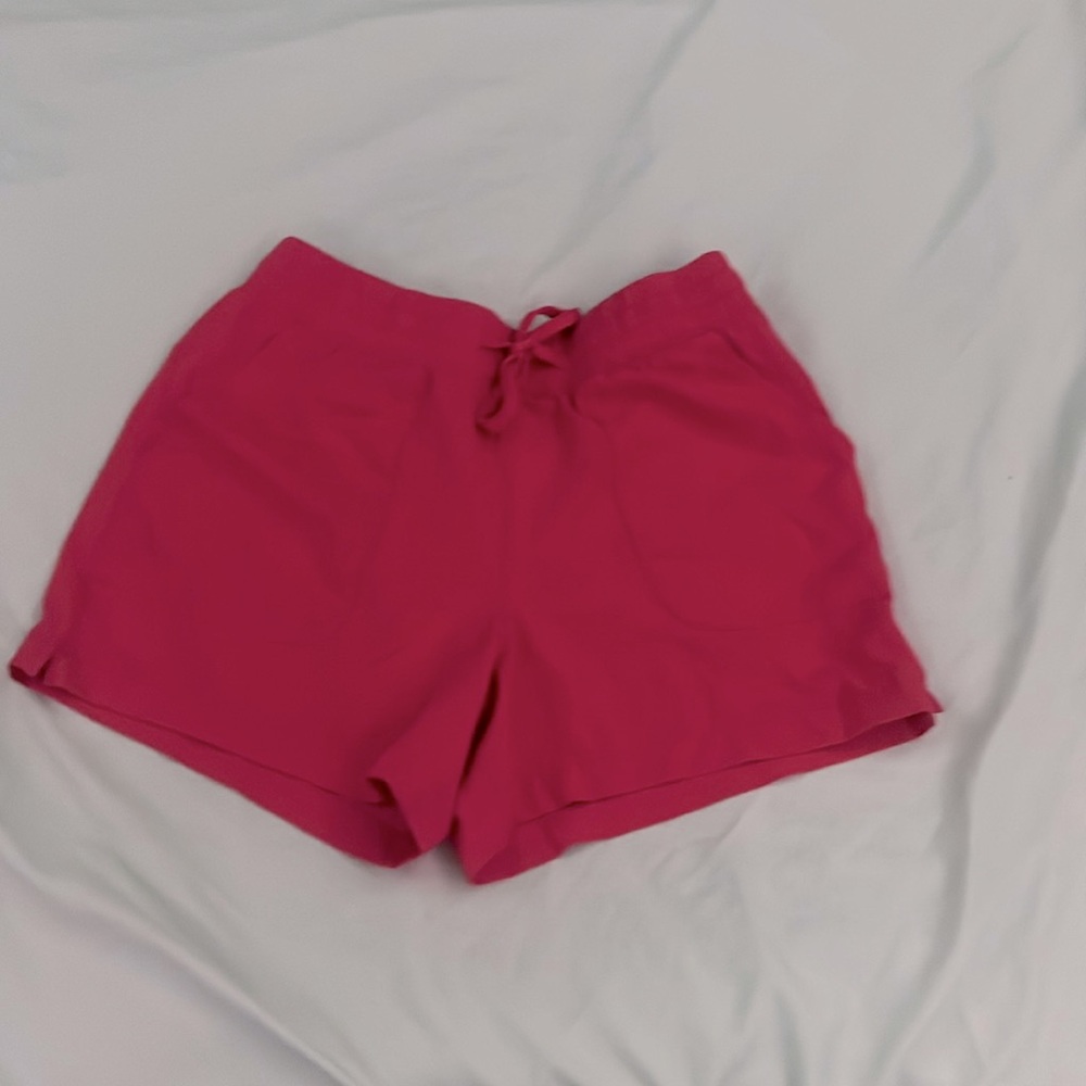 Hot pink athletic shorts
